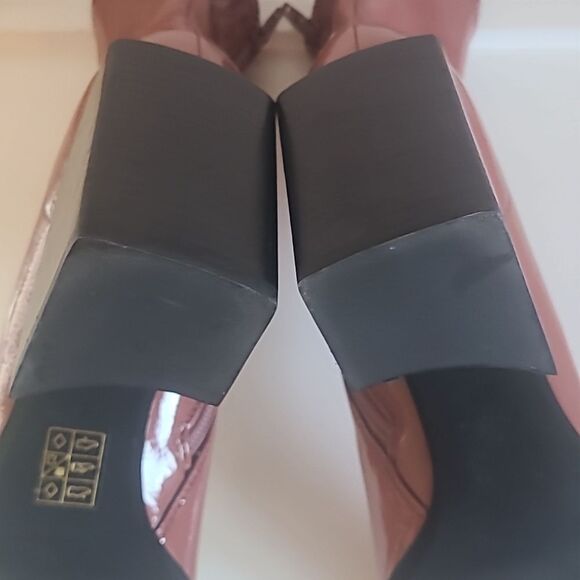 Jeffrey Campbell LA Siren Bootie Dark Rose Patent Ankle Boots Size 8.5 - Picture 12 of 16